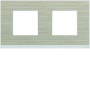 Plaque de finition Gallery 2 postes Latté entraxe horizontale 71 mm WXP2512