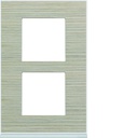 Plaque de finition Gallery 2 postes Latté verticale entraxe 57 mm WXP2522