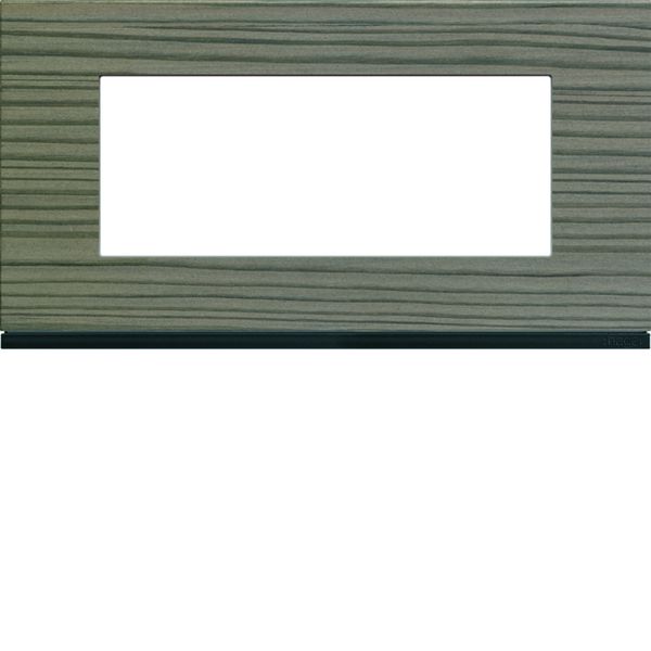 Plaque de finition Gallery 5 modules Grey wood entraxe 71 mm WXP4805