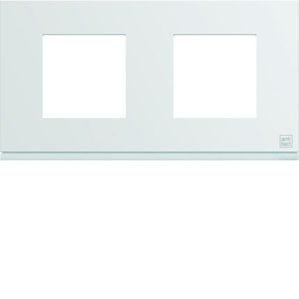 Plaque de finition Gallery 2 postes Antibactérien entraxe 71 mm WXP9912