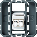 Prise Gallery optique traversante LC 2 modules WXF646