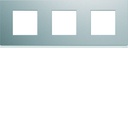 Plaque de finition Gallery 3 postes horizontale Titane entraxe 71 mm WXP0113