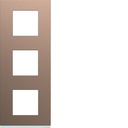 Plaque de finition Gallery 3 postes verticale Rosé entraxe 71 mm WXP0543