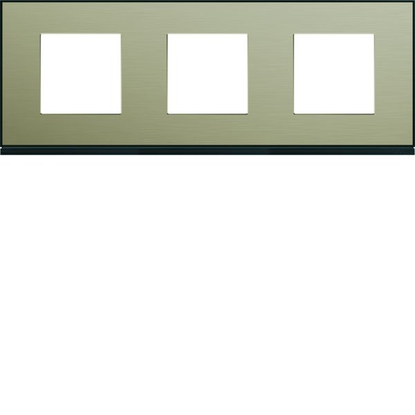 Plaque de finition Gallery 3 postes horizontale Bronze entraxe 71 mm WXP2213