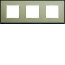 Plaque de finition Gallery 3 postes horizontale Bronze entraxe 71 mm WXP2213