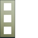 Plaque de finition Gallery 3 postes verticale Bronze entraxe 71 mm WXP2243