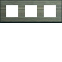 Plaque de finition Gallery 3 postes horizontale Pecan entraxe 71 mm WXP2413