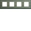 Plaque de finition Gallery 4 postes horizontale Pecan entraxe 71 mm WXP2414