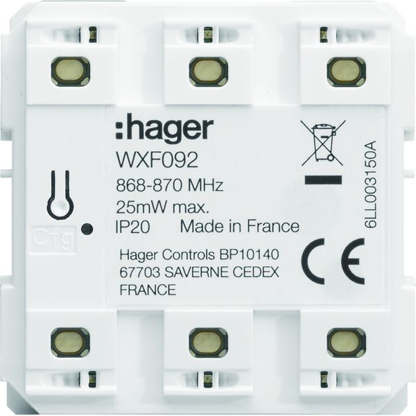 Emetteur radio mural, gallery, quicklink, plat, pile plate, 2 postes WXF092