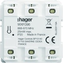 Emetteur radio mural, gallery, quicklink, plat, pile plate, 6 postes WXF096