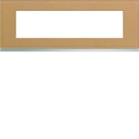 Plaque de finition Gallery 8 modules Cord leather entraxe 71 mm WXP5108