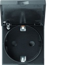 Prise de courant Gallery 2P+T à couvercle Schuko Night WXF165N