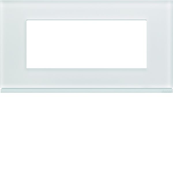 Plaque de finition Gallery 5 modules Moon glass entraxe 71 mm WXP4005