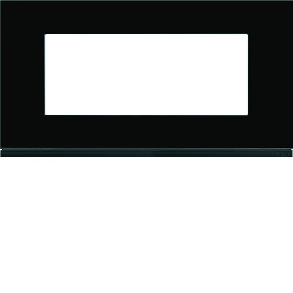 Plaque de finition Gallery 5 modules Midnight glass entraxe 71 mm WXP4105