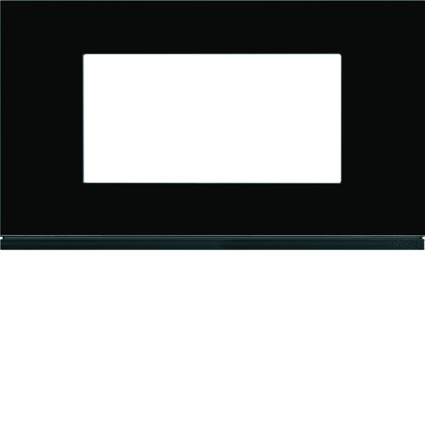 Plaque de finition Gallery 4 modules Midnight glass entraxe 57 mm WXP4134
