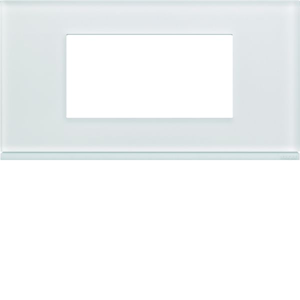 Plaque de finition Gallery 4 modules Moon glass entraxe 71 mm WXP4004