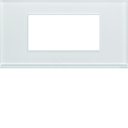 Plaque de finition Gallery 4 modules Moon glass entraxe 71 mm WXP4004