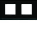 Plaque de finition Gallery 2 poste Midnight glass entraxe 71 mm WXP4112