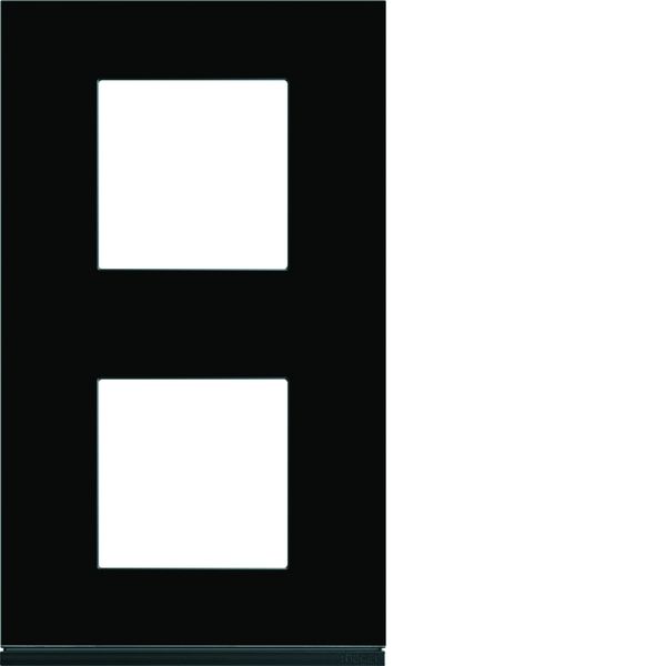 Plaque de finition Gallery 2 poste Midnight glass entraxe 71 mm WXP4142