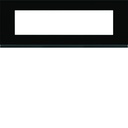 Plaque de finition Gallery 8 modules Midnight glass entraxe 71 mm WXP4108