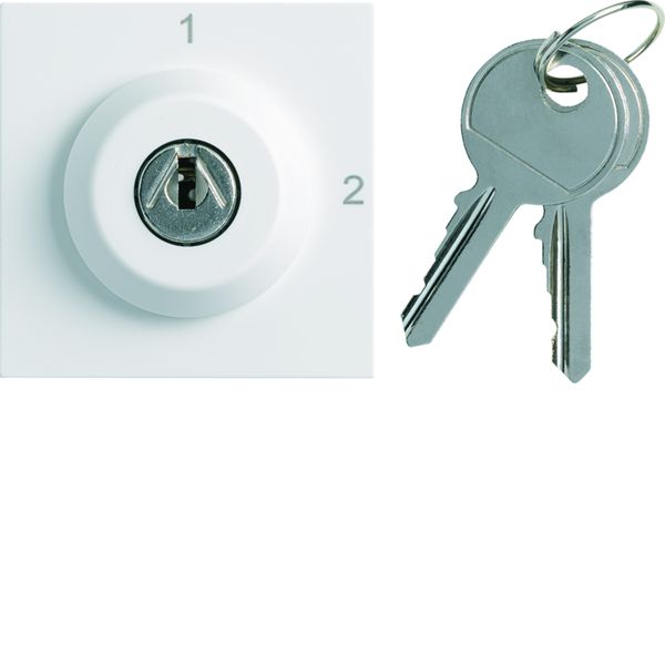 Interrupteur Gallery à clefs 2 positions 2 modules Pure WXF615B