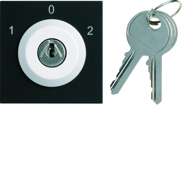 Interrupteur Gallery à clefs 3 positions extraction en position 0 Night WXF617N