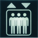 Etiquette pour voyant gallery 2 modules ascenceur WXA603