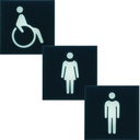 Etiquette pour voyant gallery 2 modules WC WXA604