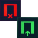 Etiquette pour voyant gallery 2 modules salle (libre/occupe) WXA605