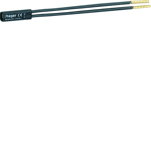 Voyant Gallery pour interrupteur, 250V, Noir WXA699