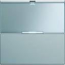 Enjoliveur Gallery interrupteur avec porte étiquette 2 modules , finition Titane WXD002T