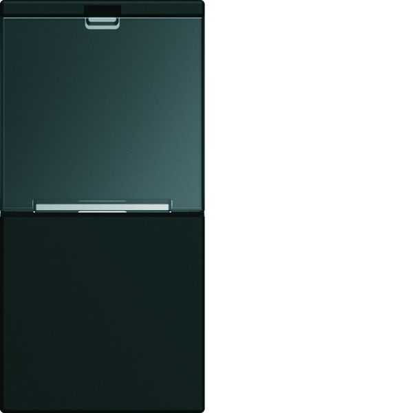 Enjoliveur Gallery interrupteur avec porte étiquette 1 module , finition Night WXD012N