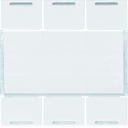 Enjoliveur 6 boutons poussoirs KNX gallery LED pure WXE316B