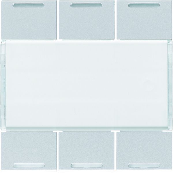 Enjoliveur 6 boutons poussoirs KNX gallery LED titane WXE316T