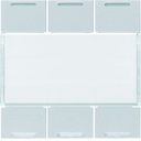 Enjoliveur 6 boutons poussoirs KNX gallery LED titane WXE316T