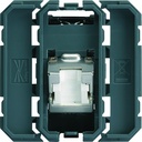 Prise Gallery RJ45 cat.6A STP 2 modules incliné a 45° WXF233