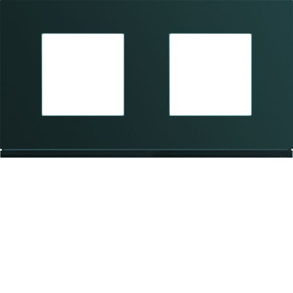 Plaque de finition Gallery 2 postes Anthracite horizontale entraxe 71 mm WXP1012