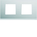 Plaque de finition Gallery 2 postes Aluminium horizontale entraxe 71 mm WXP2012