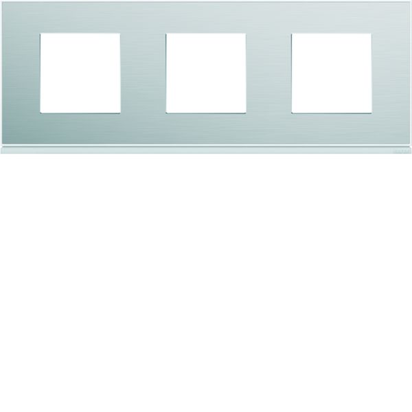 Plaque de finition Gallery 3 postes horizontale Aluminium entraxe 71 mm WXP2013