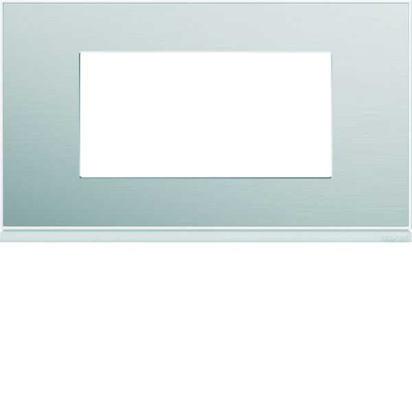 Plaque de finition Gallery 4 modules Aluminium entraxe 57 mm WXP2034