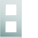 Plaque de finition Gallery 2 postes Aluminium verticale entraxe 71 mm WXP2042