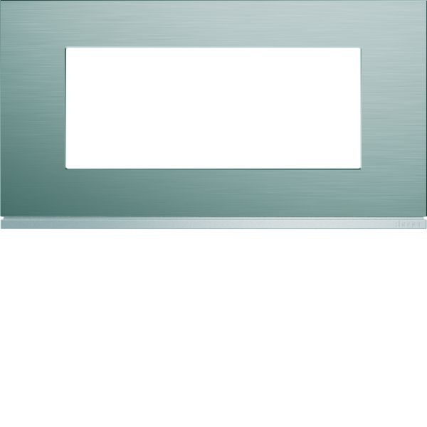 Plaque de finition Gallery 5 modules Bright inox entraxe 71 mm WXP4205