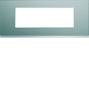 Plaque de finition Gallery 6 modules Bright inox entraxe 57 mm WXP4206