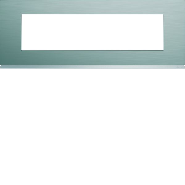 Plaque de finition Gallery 8 modules Bright inox entraxe 71 mm WXP4208