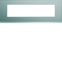 Plaque de finition Gallery 8 modules Bright inox entraxe 71 mm WXP4208