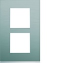 Plaque de finition Gallery 2 postes Bright inox verticale entraxe 57 mm WXP4222