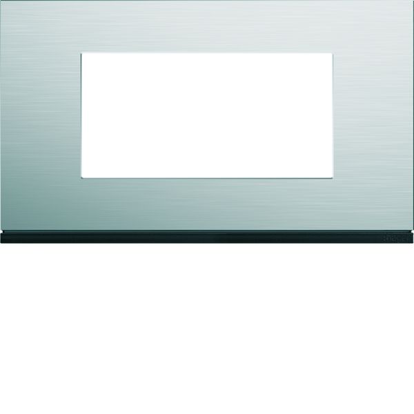 Plaque de finition Gallery 4 modules Natural alu entraxe 57 mm WXP4334