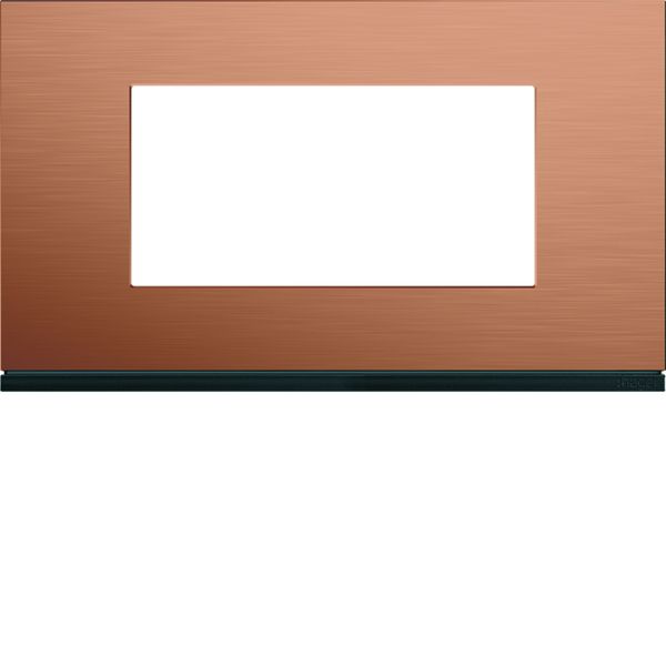 Plaque de finition Gallery 4 modules Copper alu entraxe 57 mm WXP4634