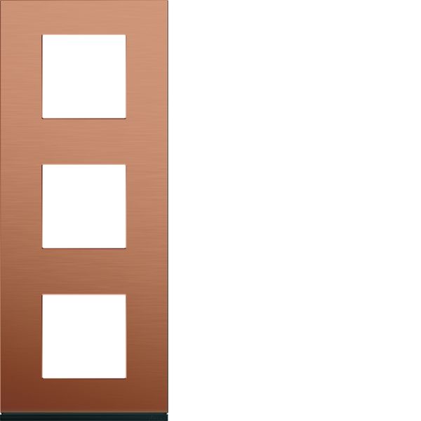 Plaque de finition Gallery 3 postes verticale Copper alu entraxe 71 mm WXP4643