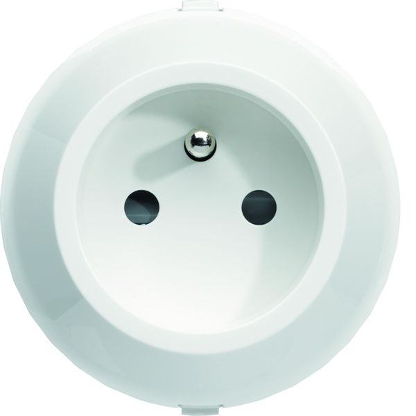 Prise de courant 2P+T Ateha Associable Blanc WJA100B